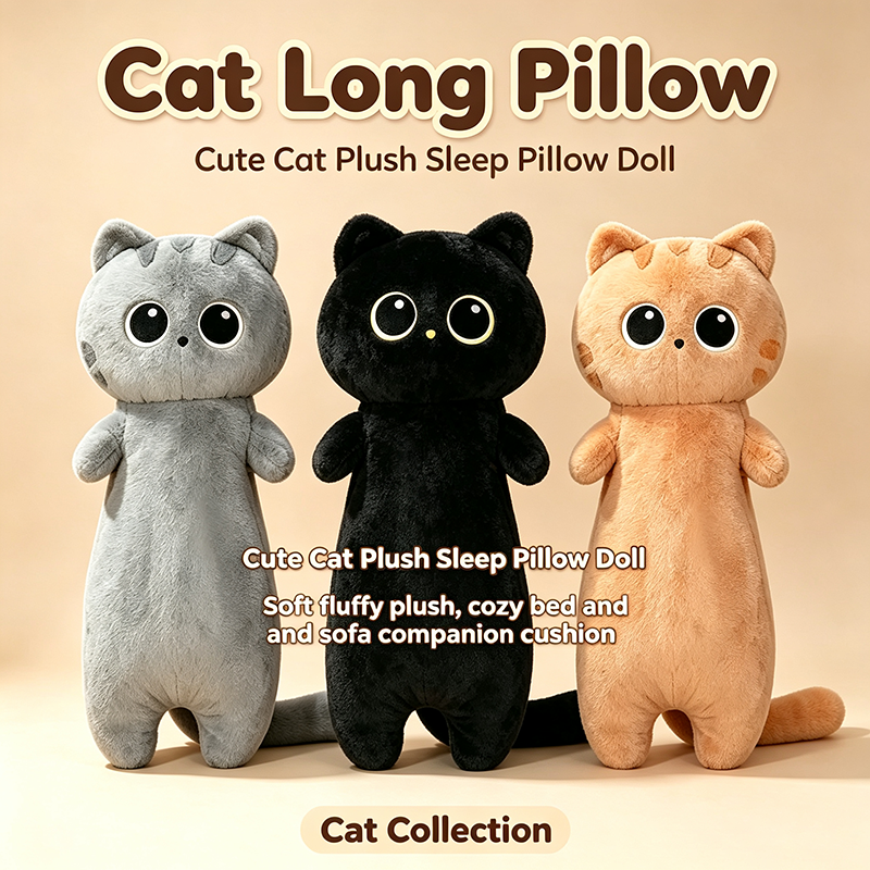 Cat Long Pillow