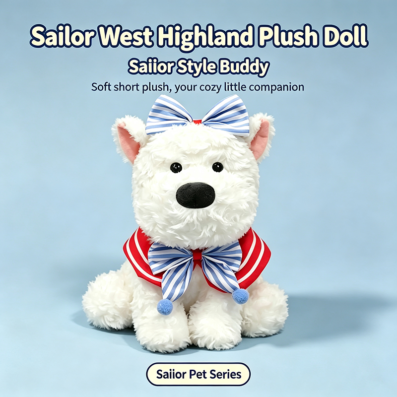 Nautical Little West Highland Plush Doll