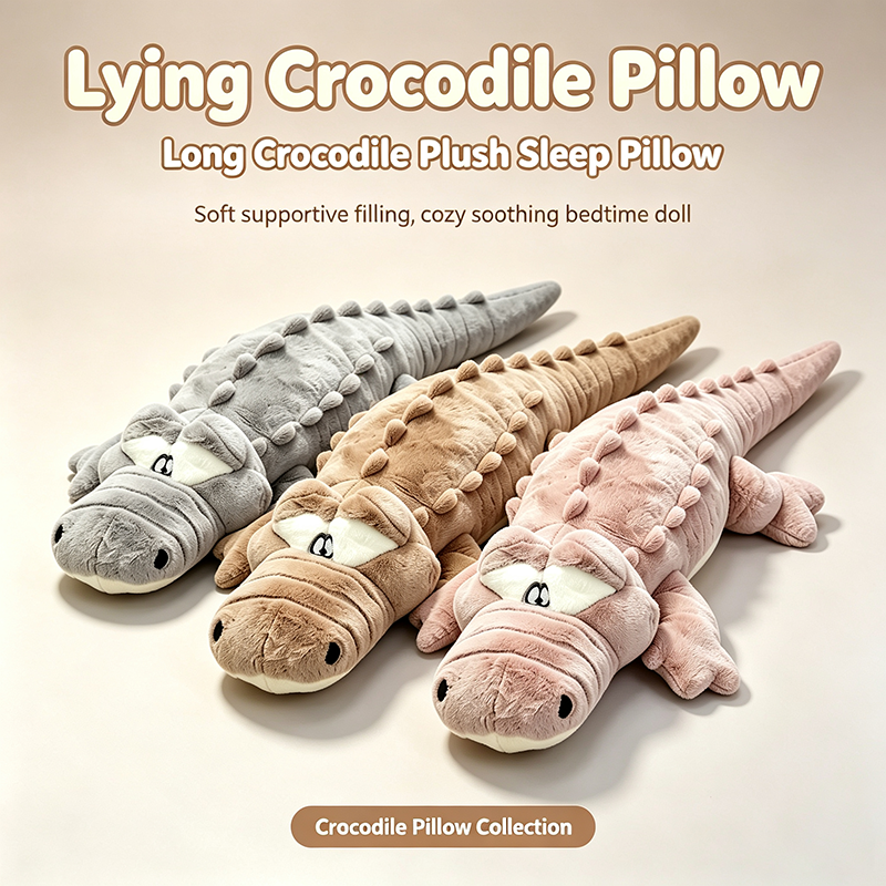 Lying Crocodile Pillow