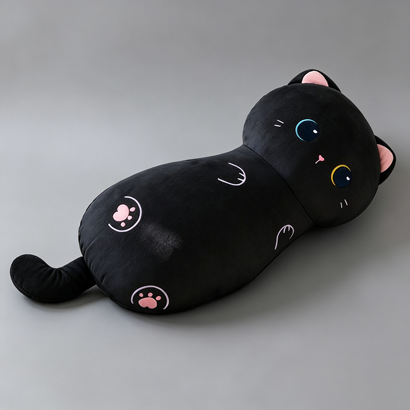 Long and cute cat throw pillow team