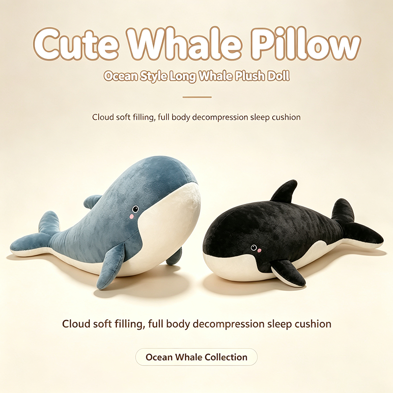 Cute Whale Pillow
