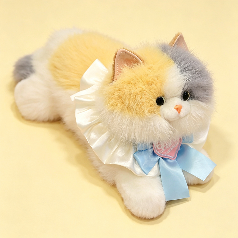 Gentle Blue Silk Kitten